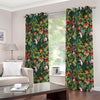 Tropical Patchwork Pattern Print Grommet Curtains