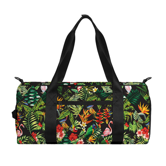 Tropical Patchwork Pattern Print Gym Bag