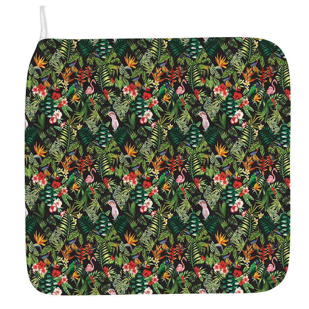 Tropical Patchwork Pattern Print Hand Towel