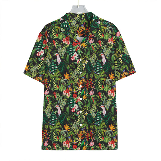 Tropical Patchwork Pattern Print Hawaiian Shirt