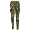 Tropical Patchwork Pattern Print High-Waisted Pocket Leggings