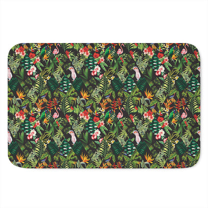 Tropical Patchwork Pattern Print Indoor Door Mat