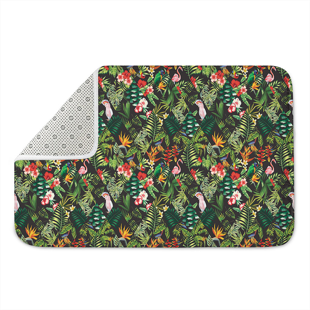 Tropical Patchwork Pattern Print Indoor Door Mat
