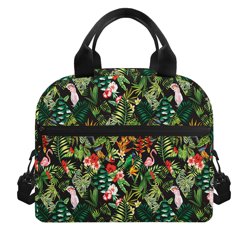 Tropical Patchwork Pattern Print Insulated Lunch Bag