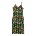 Tropical Patchwork Pattern Print Jersey Midi Cami Dress