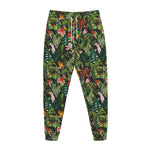 Tropical Patchwork Pattern Print Jogger Pants