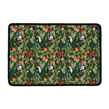 Tropical Patchwork Pattern Print Kitchen Mat
