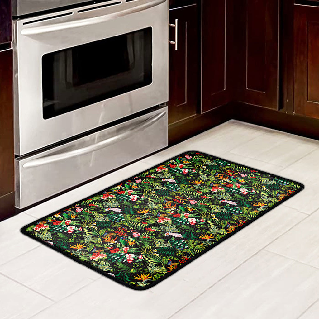 Tropical Patchwork Pattern Print Kitchen Mat