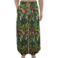 Tropical Patchwork Pattern Print Lantern Pants