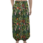 Tropical Patchwork Pattern Print Lantern Pants