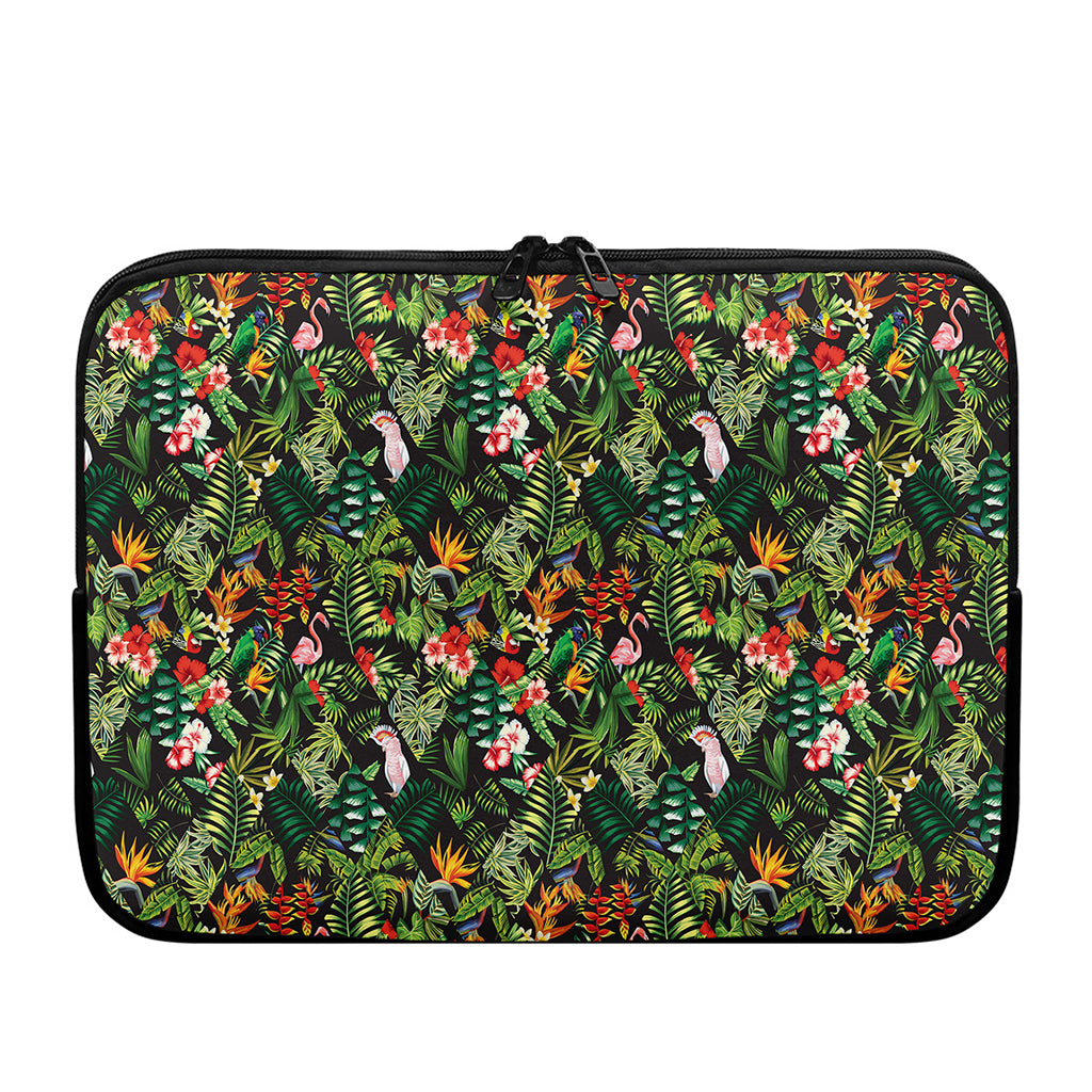 Tropical Patchwork Pattern Print Laptop Sleeve