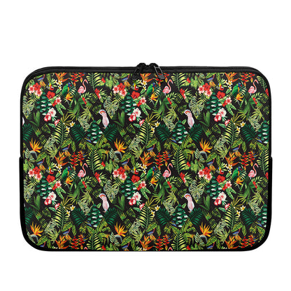 Tropical Patchwork Pattern Print Laptop Sleeve