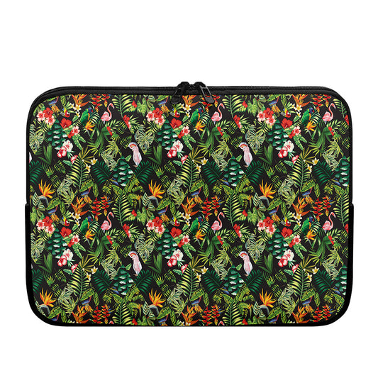 Tropical Patchwork Pattern Print Laptop Sleeve