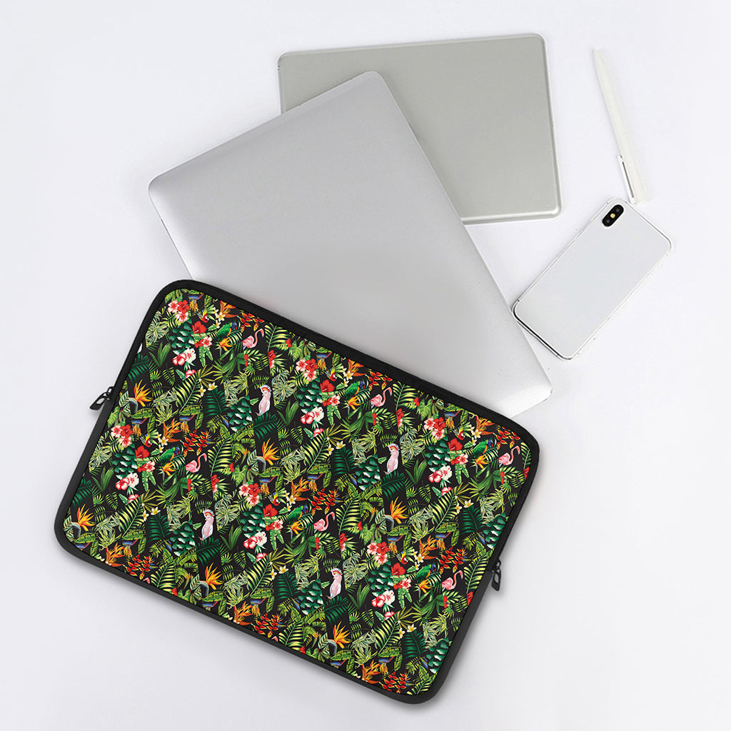 Tropical Patchwork Pattern Print Laptop Sleeve