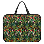 Tropical Patchwork Pattern Print Laptop Sleeve With Handle