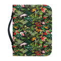 Tropical Patchwork Pattern Print Leather Bible Cover