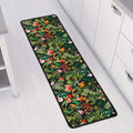 Tropical Patchwork Pattern Print Long Kitchen Mat