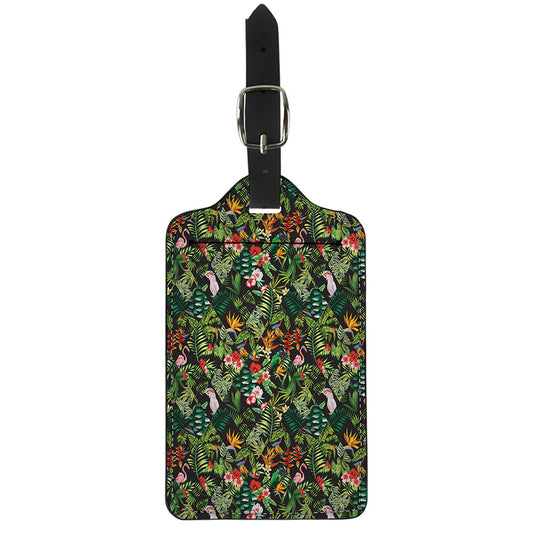 Tropical Patchwork Pattern Print Luggage Tag