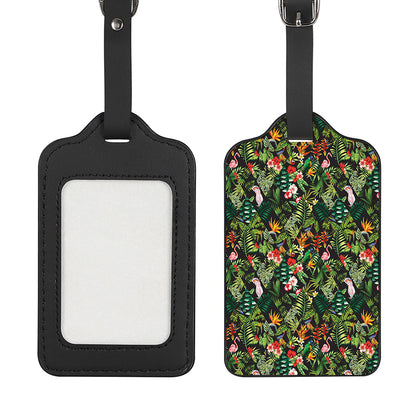 Tropical Patchwork Pattern Print Luggage Tag