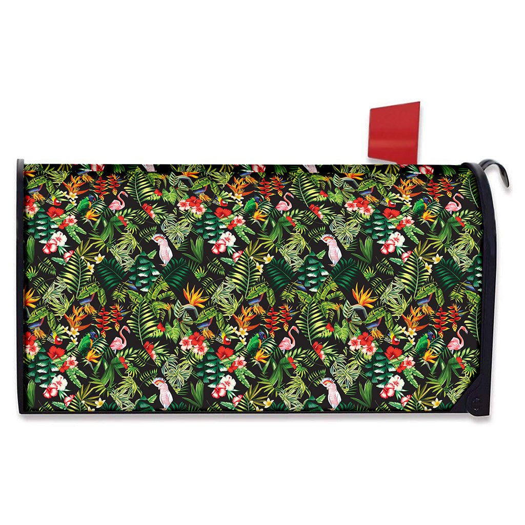 Tropical Patchwork Pattern Print Mailbox Cover