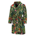 Tropical Patchwork Pattern Print Men's Bathrobe