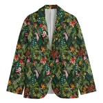 Tropical Patchwork Pattern Print Men's Blazer