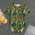 Tropical Patchwork Pattern Print Men's Bodysuit