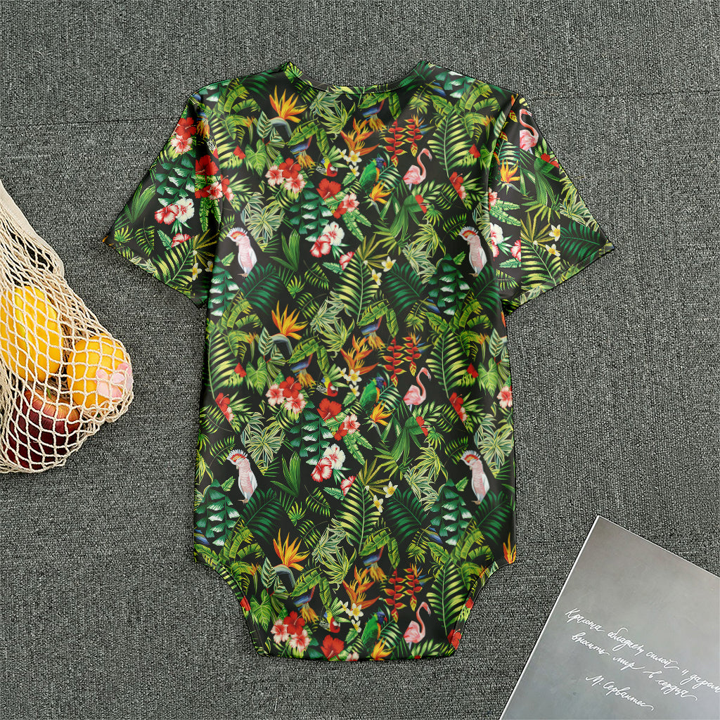 Tropical Patchwork Pattern Print Men's Bodysuit