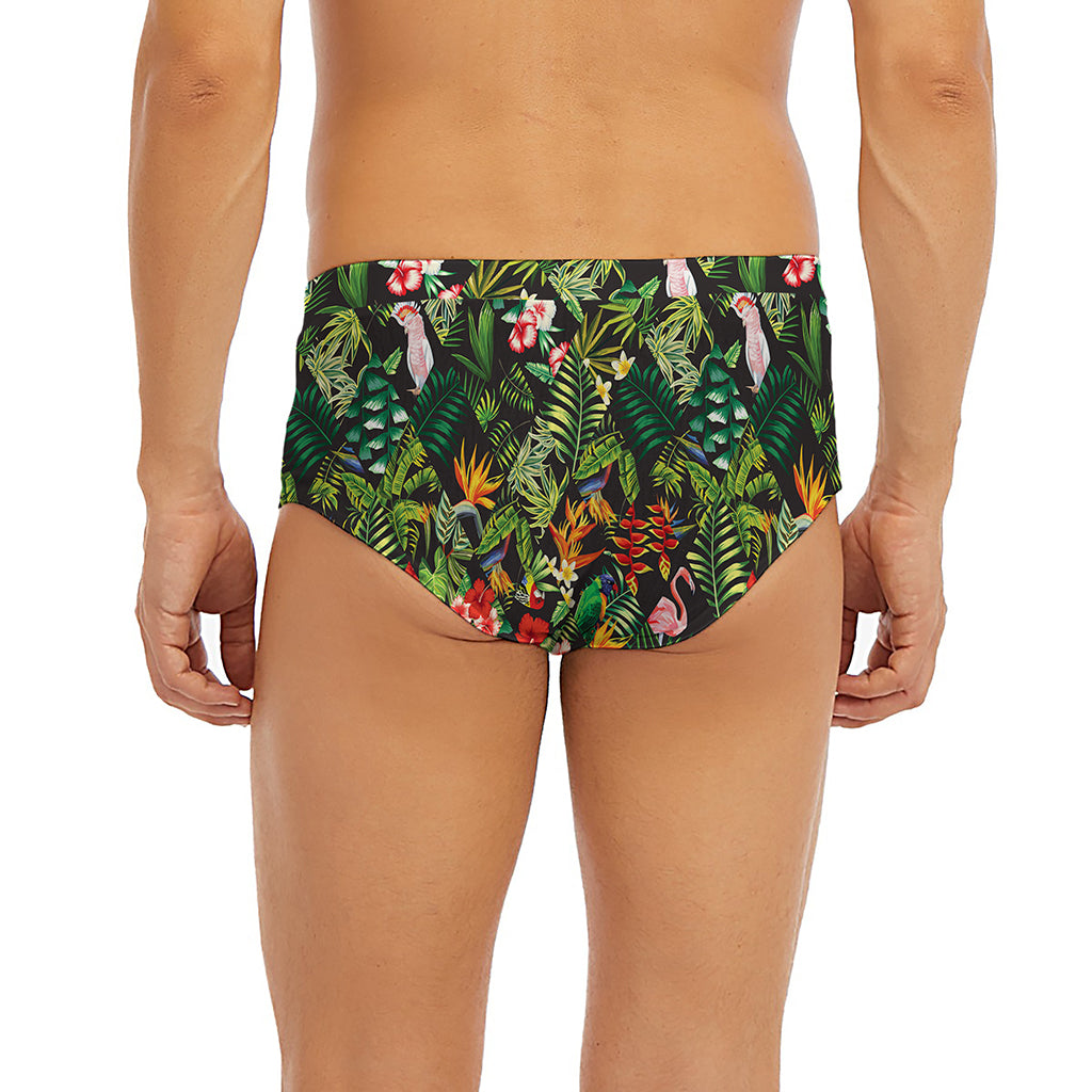 Tropical Patchwork Pattern Print Men's Briefs