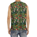 Tropical Patchwork Pattern Print Men's Fitness Tank Top