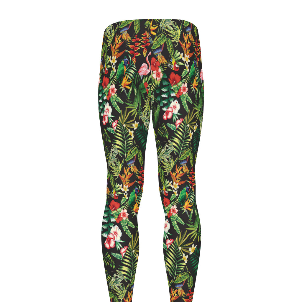Tropical Patchwork Pattern Print Men's leggings