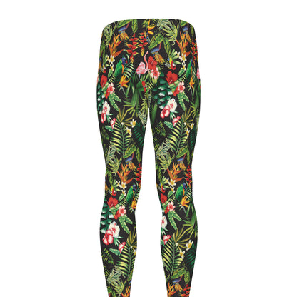 Tropical Patchwork Pattern Print Men's leggings