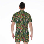 Tropical Patchwork Pattern Print Men's Rompers