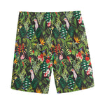Tropical Patchwork Pattern Print Men's Sports Shorts