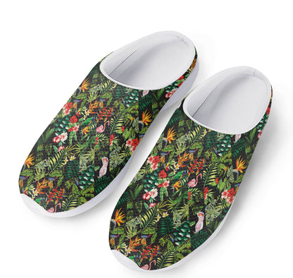 Tropical Patchwork Pattern Print Mesh Casual Shoes