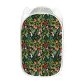 Tropical Patchwork Pattern Print Mesh Laundry Hamper