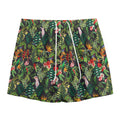 Tropical Patchwork Pattern Print Mesh Shorts