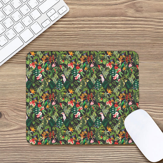 Tropical Patchwork Pattern Print Mouse Pad
