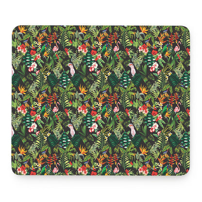 Tropical Patchwork Pattern Print Mouse Pad