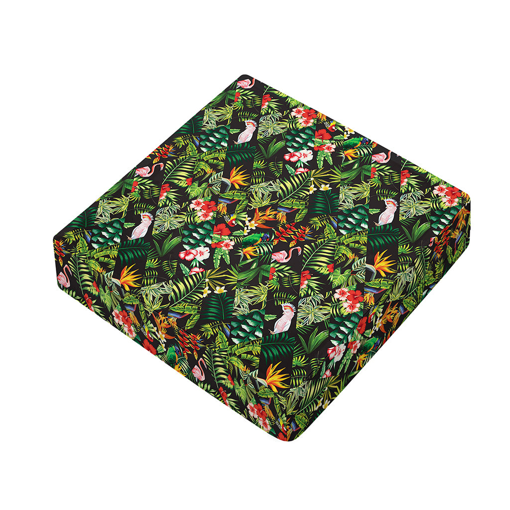 Tropical Patchwork Pattern Print Outdoor Seat Cushion Cover