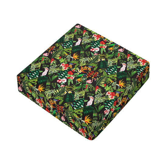 Tropical Patchwork Pattern Print Outdoor Seat Cushion Cover