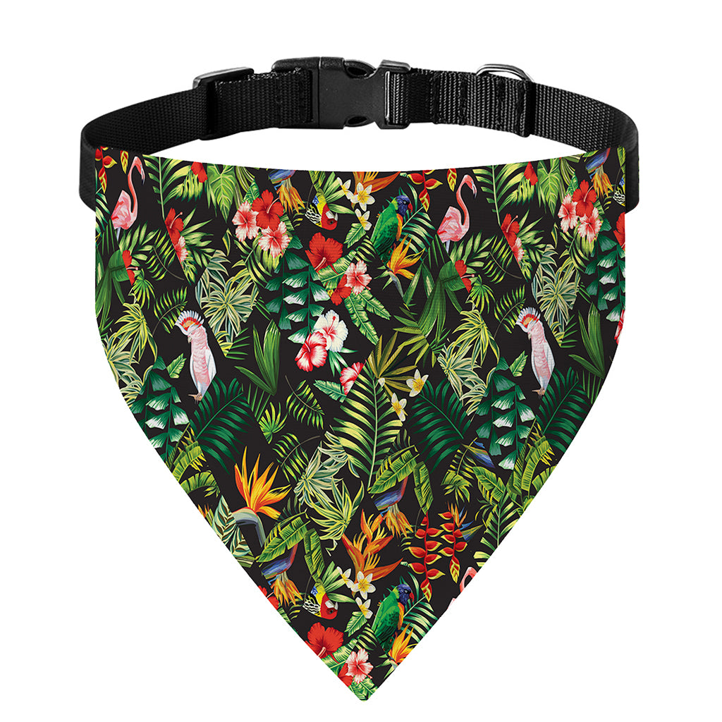 Tropical Patchwork Pattern Print Over The Collar Dog Bandana