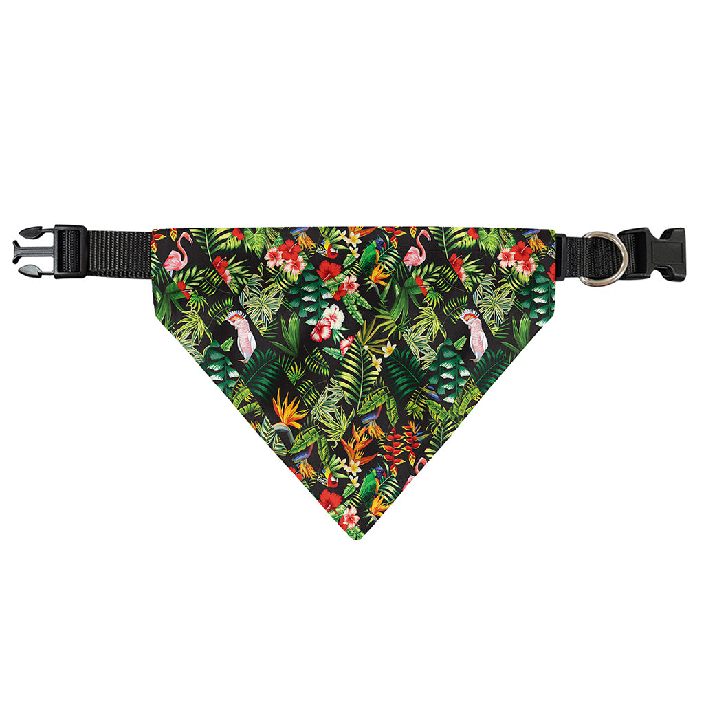 Tropical Patchwork Pattern Print Over The Collar Dog Bandana