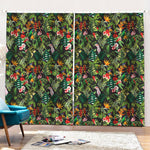 Tropical Patchwork Pattern Print Pencil Pleat Curtains