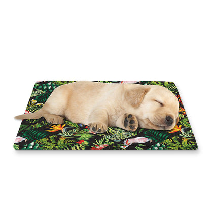 Tropical Patchwork Pattern Print Pet Cooling Mat Cover