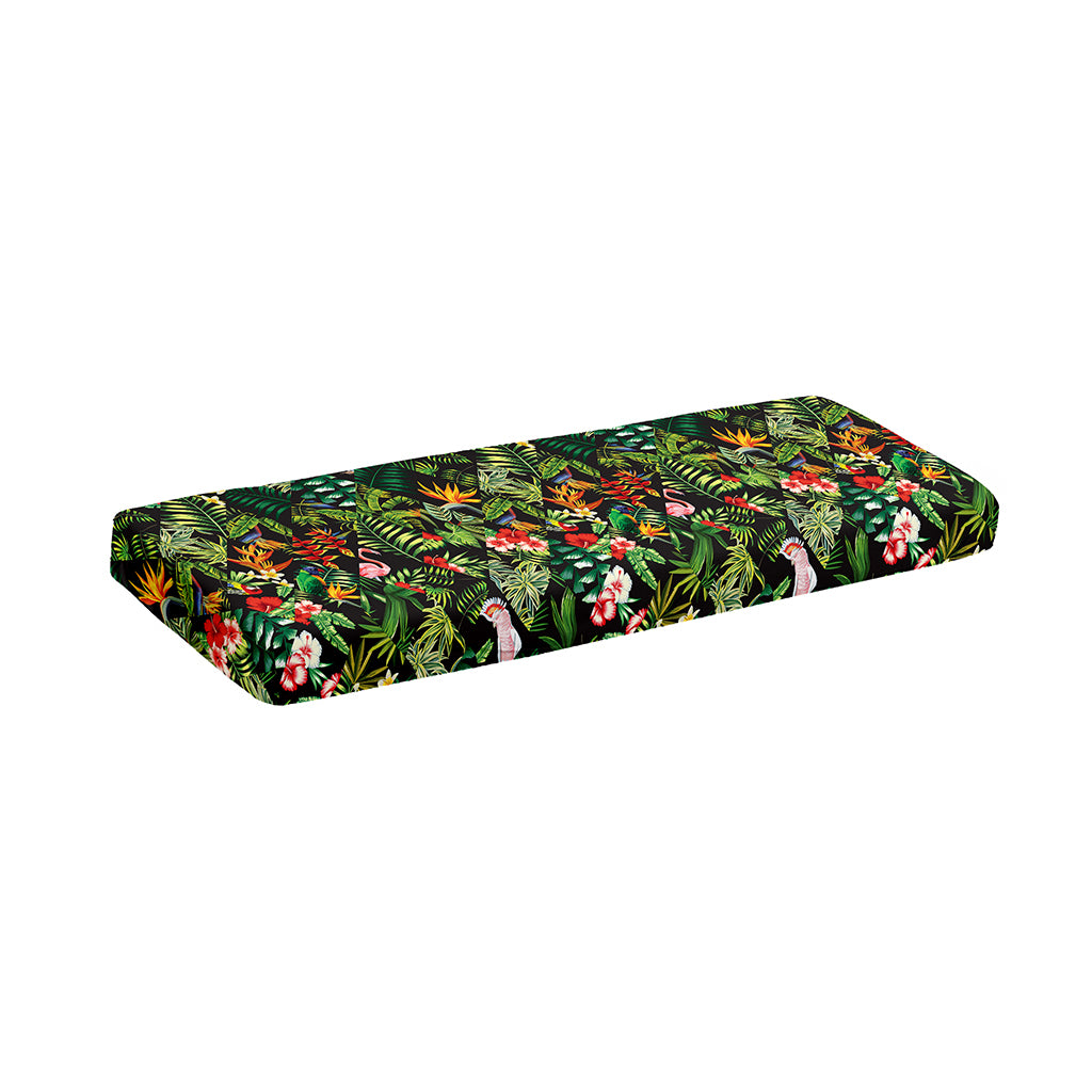 Tropical Patchwork Pattern Print Piano Keyboard Cover
