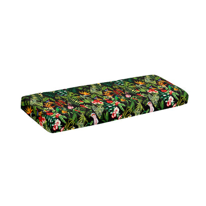Tropical Patchwork Pattern Print Piano Keyboard Cover