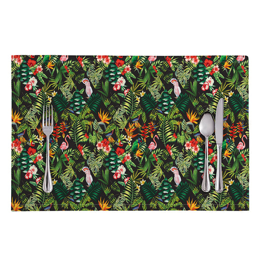 Tropical Patchwork Pattern Print Placemat