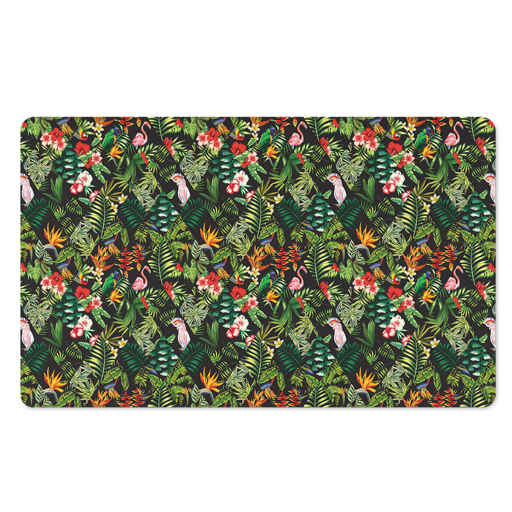 Tropical Patchwork Pattern Print Polyester Doormat