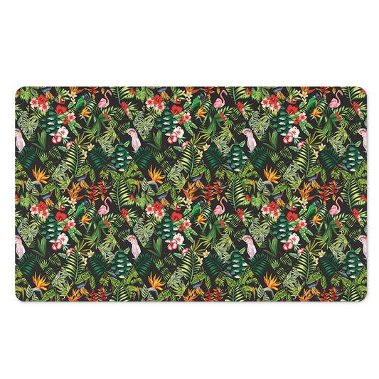Tropical Patchwork Pattern Print Polyester Doormat